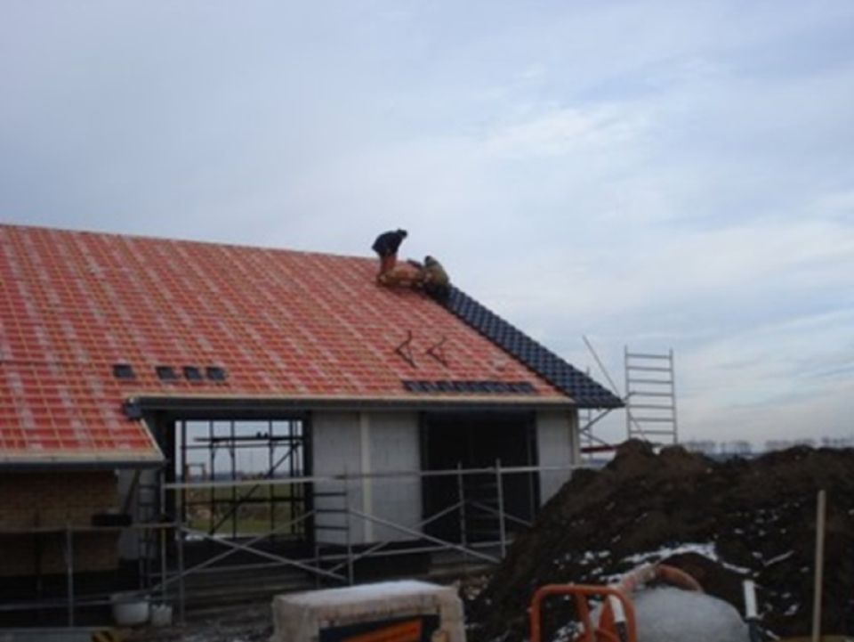 Afbeelding dakbedekking nieuwbouwproject