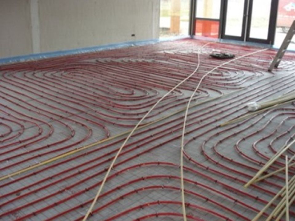 Leggen vloerverwarming nieuwbouwproject