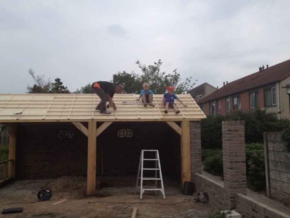 Nieuwbouw overkapping woonhuis